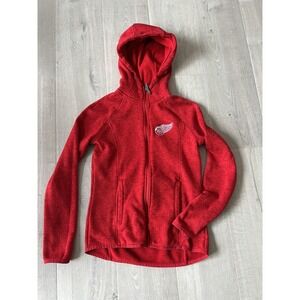 SUPER GIII Carl Banks NHL Detroit Red Wings red zip-up lightweight Womens S